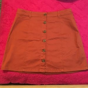 Forever 22 Burnt Orange Mini Skirt